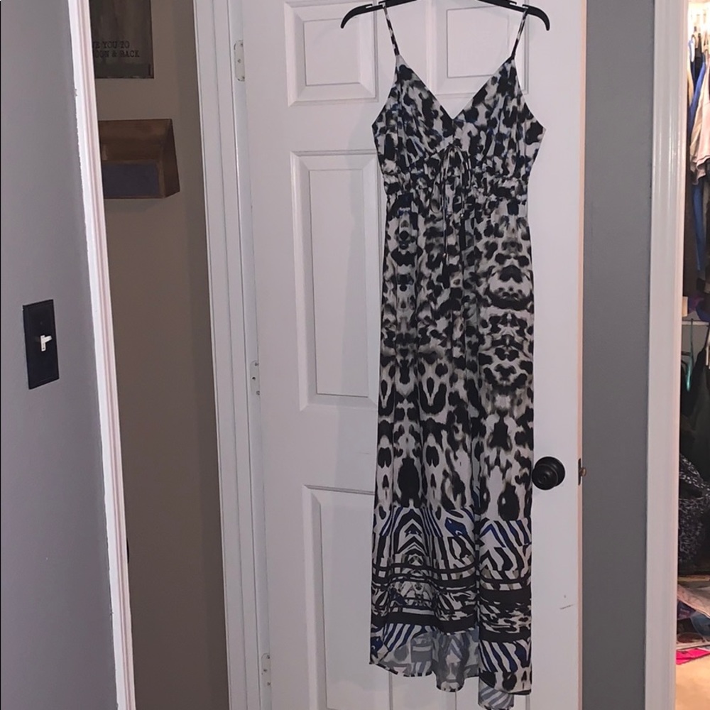 Animal print maxi dress